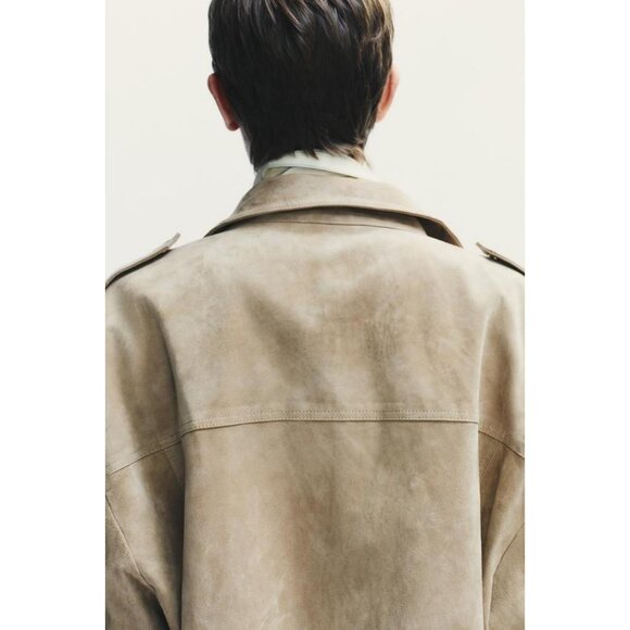 ZARA SUEDE LEATHER JACKET - Picture 8 of 11